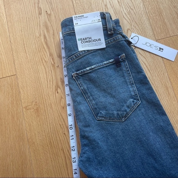 NWT JOE'S JEANS The Raine Ripped High Waist Raw Hem Slim Straight- 24 - Picture 9 of 13